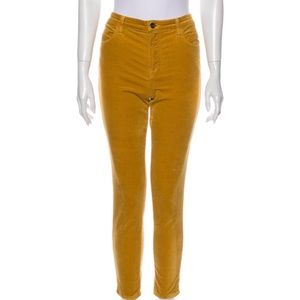 J Brand Yellow skinny crop jeans
